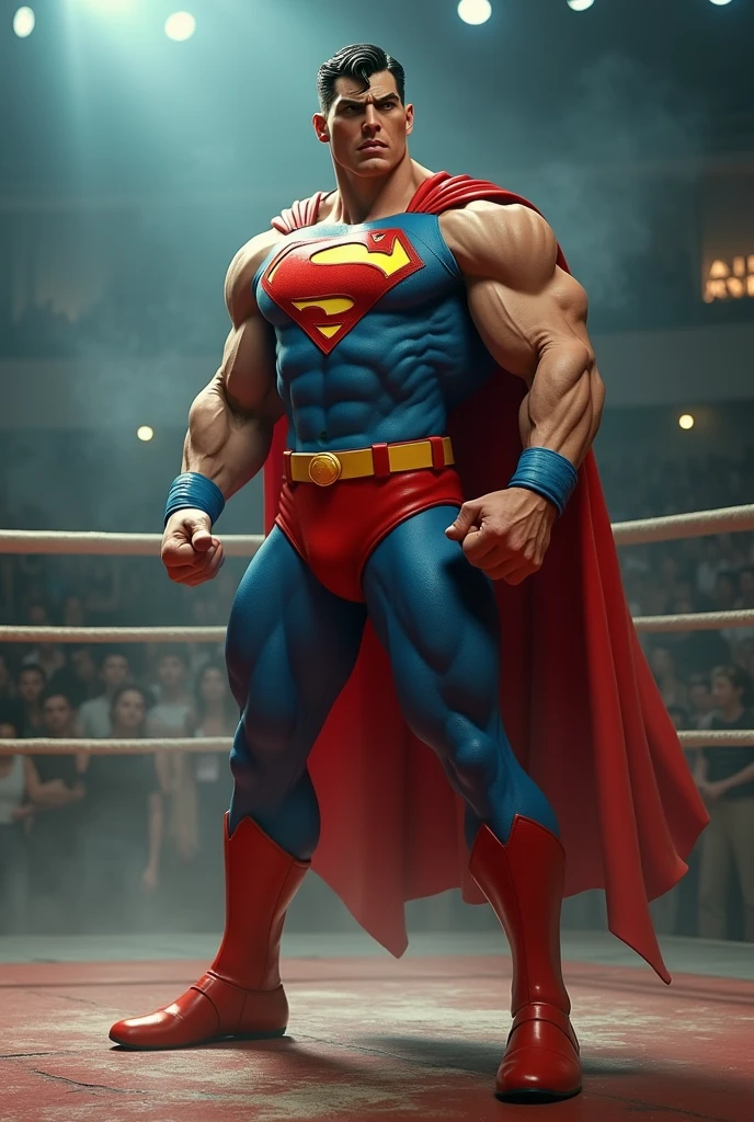 Prompt:
* Subject: Superman's body in Cammy White's form, mid-fight.
* Style: Street Fighter, highly detailed, Octane renderer.
* Pose: Dynamic, aggressive, mid-combat.
* Expression: Determined, focused, slightly bewildered.
* Clothing: Cammy's signature outfit, adjusted to fit Superman's physique.
* Environment: Street Fighter tournament arena, dimly lit, smoke effects.
Prompt Structure:
* Subject: Superman, Cammy White's body, mid-fight
* Style: Street Fighter, highly detailed, Octane renderer
* Pose: Dynamic, aggressive, mid-combat
* Expression: Determined, focused, slightly bewildered
* Clothing: Cammy's signature outfit, adjusted to fit Superman's physique
* Environment: Street Fighter tournament arena, dimly lit, smoke effects