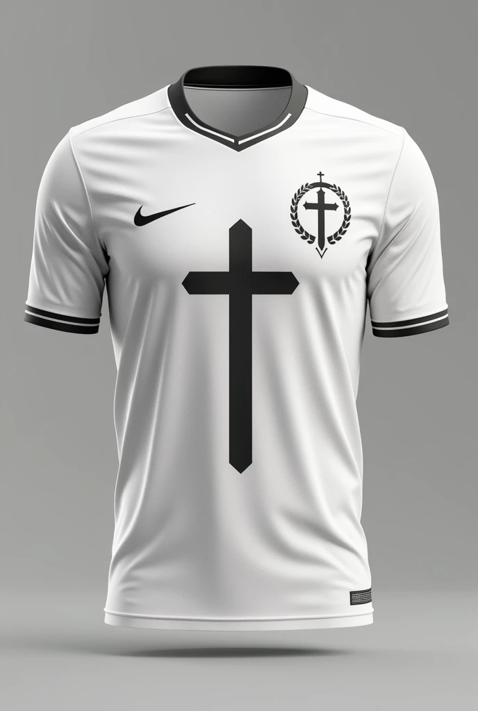 un magnifique maillot de football dan un style chrétien , style minimal
