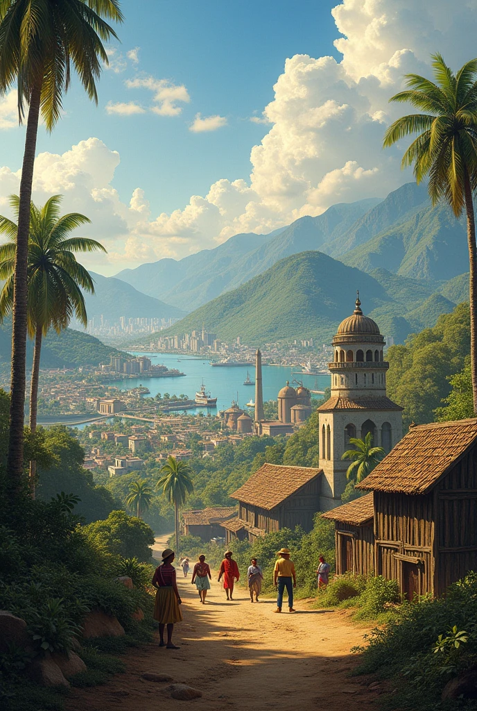 Create an image of the economy of Latin America in the 19th century