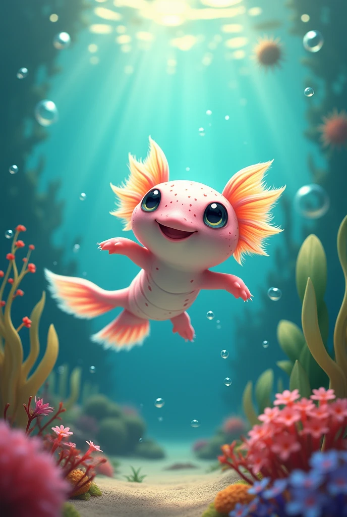 Animated Mexican Axolotl