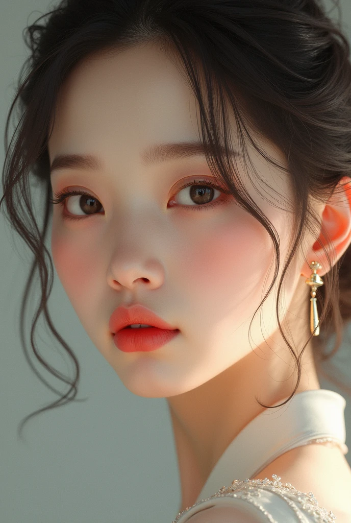 front face of a beautiful asian woman