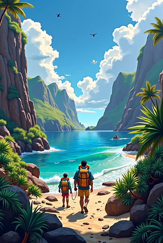 Include THIS TEXT IN THE MIDDLE " EcoAdventure Galapagos"