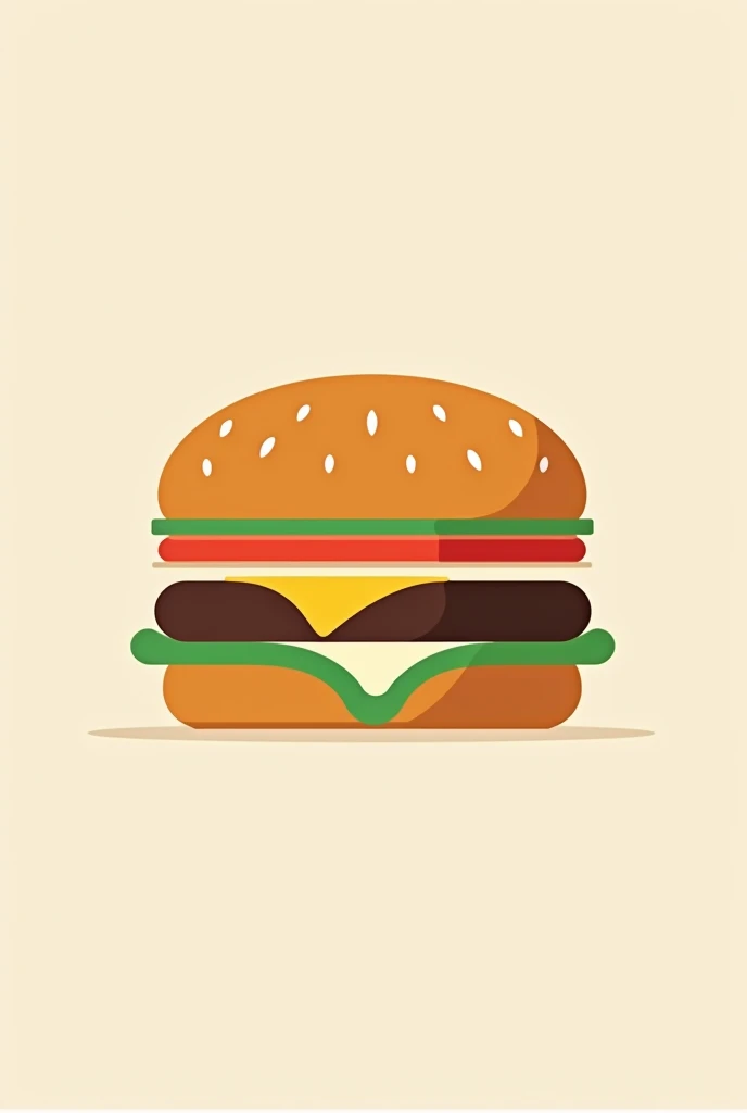 An isotype of a hamburger restaurant