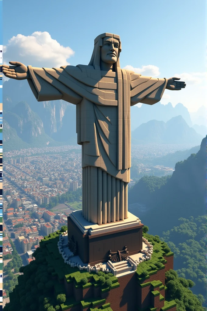Carving "Christ the Redeemer", minecraft style