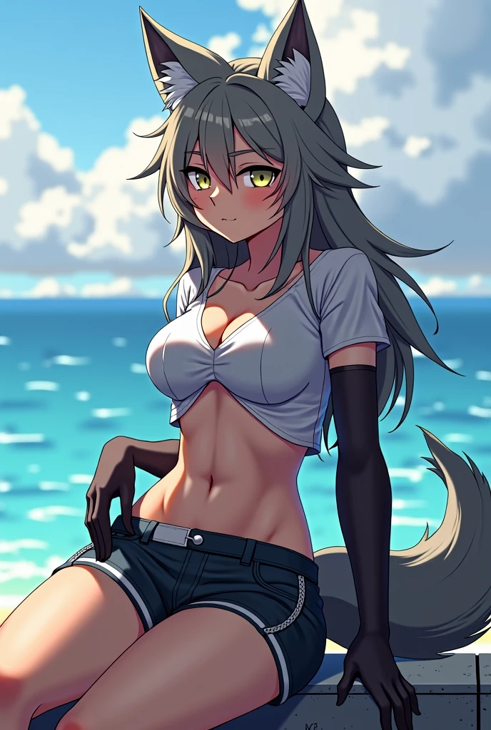 masterpiece, (high quality: 1.2), Better image quality, (High resolution: 1.2), figure, (absurd resolution: 1.2), Digital paint, (artwork), (by Dagasi), (fluffy fur), anthropo (lobo: 1.35), (Rostro detailed: 1.5), beautiful face, (Uniforme escolar detailed: 1.5), (outdoor, by the sea, seated: 1.25), (pechos detaileds: 1.25), (big breasts: 1.25), perfect round breasts, (sexy body: 1.5), breast focus, normal breast structure, (Fifteen year old Shota: 1.2), (huge lump: 1.3), (big lump: 1.3), (average child body: 1.0), (crotch lump: 1.3), wide shoulders, (masculine: 1.25), narrow hips, jawline, normal structure of the lump, (Knee Socks: 1.0), (elbow length gloves: 1.2), (long snout: 1.0), ojos detaileds, Bright and clear eyes, (yaoi: 1.25), (Shota: 1.5), (good lighting: 1.5), (humanoid body: 1.5), (Super pretty face: 1.5), (kemono Shota: 1.5), (leg muscles: 1.25), (perfect body: 1.25), (perfect three-dimensional breasts: 1.5), horny, (pelaje detailed: 1.2), strong, (Shorts: 1.5), (athletic boy: 1.35), 8k, 4k, 2k, Fondos Full HD, (teenage body: 1.25), (male waist: 1.25), (bíceps masculine: 1.2), (músculos del muslo masculine: 1.0), (brazos masculines: 1.2), (male hands: 1.2), (baby face: 1.35), (correct anatomy: 1.3), (detailed face body: 1,35), (correct body proportions: 1,35), Upper part of the body, (masculine general: 1,5), (mammal: 1,2), (bedroom eyes: 1,2), (squinted eyes: 1,2), (detailed: 1,5), (letter opener: 1,35), (masculine: 1,25), (busty: 1,2), (corte de pelo masculine: 1,2), (Ahegao: 1,25)