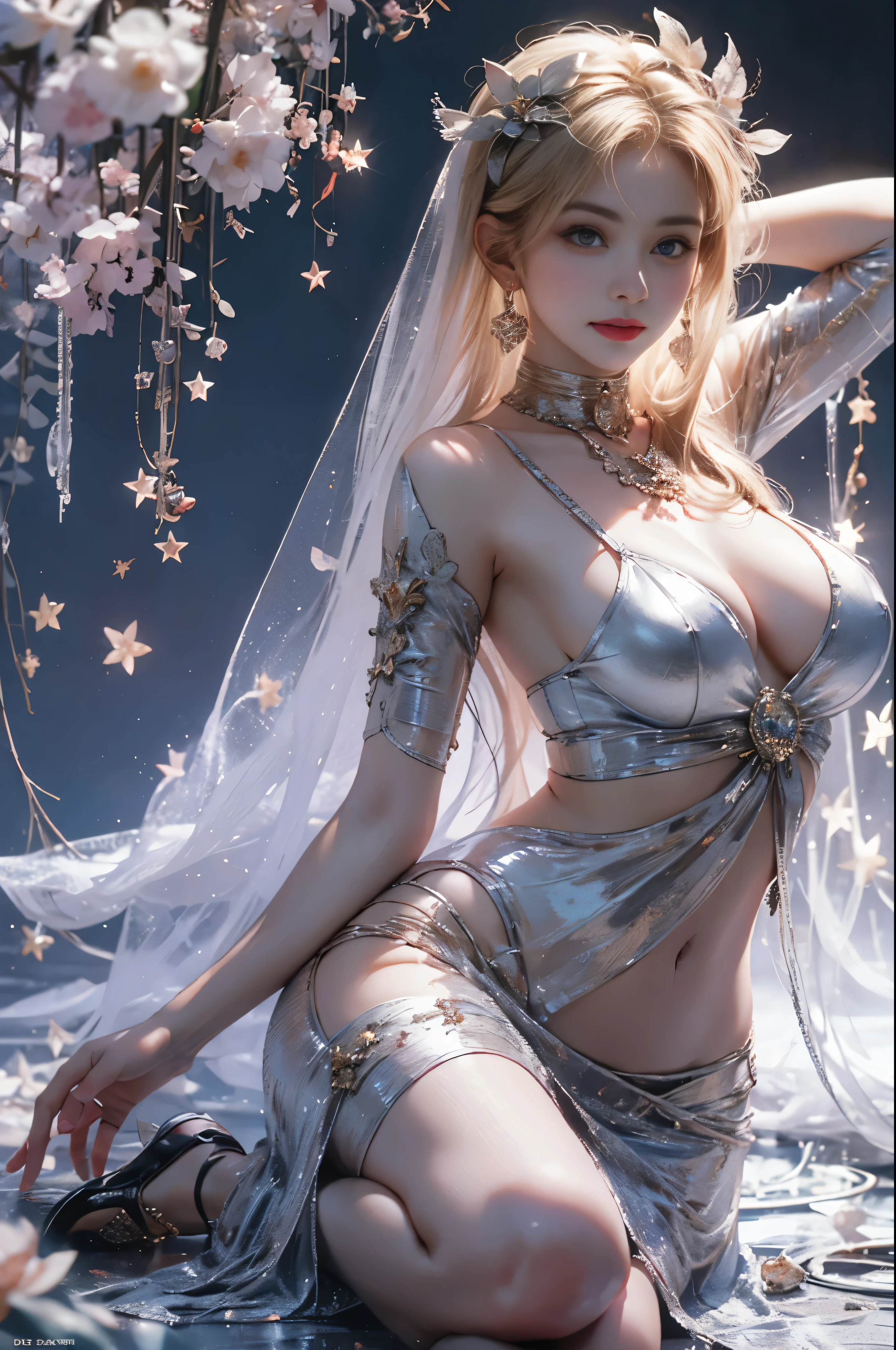 Noble royal sister,Royal sister style,tmasterpiece,(Noble and sexy evening dress), Slender legs, 8 k hd wallpaper ,Delicatemakeup ,delicated face ,The most beautiful face,closeup of face,High cold temperament,eyes with brightness,Smooth and delicate skin,The skin glows,Delicate velvet stockings ,high-heels ,Exquisite and gorgeous costumes,Gold tones,Luxurious and detailed background,Very detailed details,HighDynamicRange,Ray traching,NVIDIA RTX,Hyper-Resolution,Unreal 5,sub surface scattering,PBR Texture,Post-processing,Anisotropic filtering,depth of fields,Maximum clarity and sharpness,Many-Layer Textures,Albedo e mapas Speculares, Surface coloring,Accurate simulation of photo-material interactions,perfectly proportions,rendering by octane,twotonelighting,Low ISO,White balance,trichotomy,largeaperture,8K original,High-Efficiency Sub-Pixel,filmgrain,Luminous Particle,full bodyesbian,Faraway view,sneak shot,Golden section。