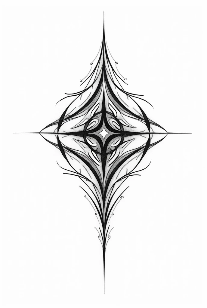 fait moi un dessin sur fond blanc pour le tatouer avec le style sigilism mélanger au tribal avec des traits très fin