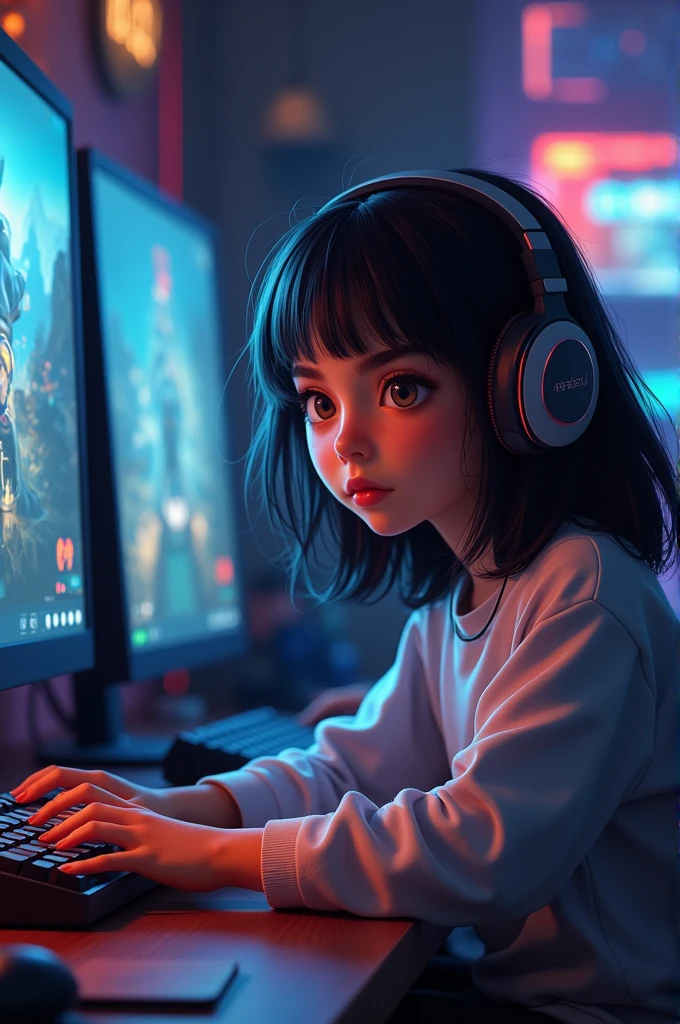 Uruguayan girl playing League of Legends