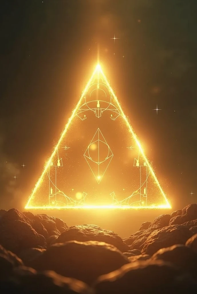 Trinity Triangle shining golden