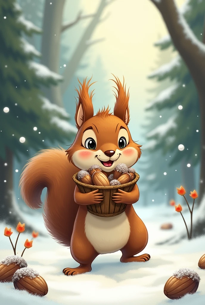 nut rescue, religious Christian holiday, greeting card 