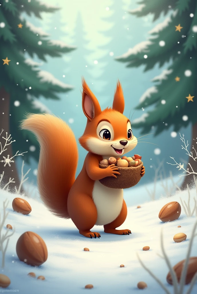nut rescue, religious Christian holiday, greeting card