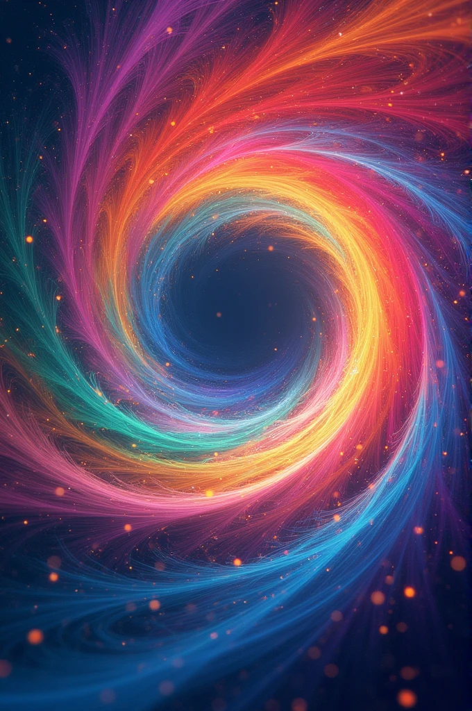 Generate me a title that says Rainbow Vortex and has a colorful streamer style