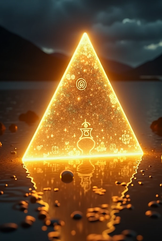 Trinity Triangle shining golden