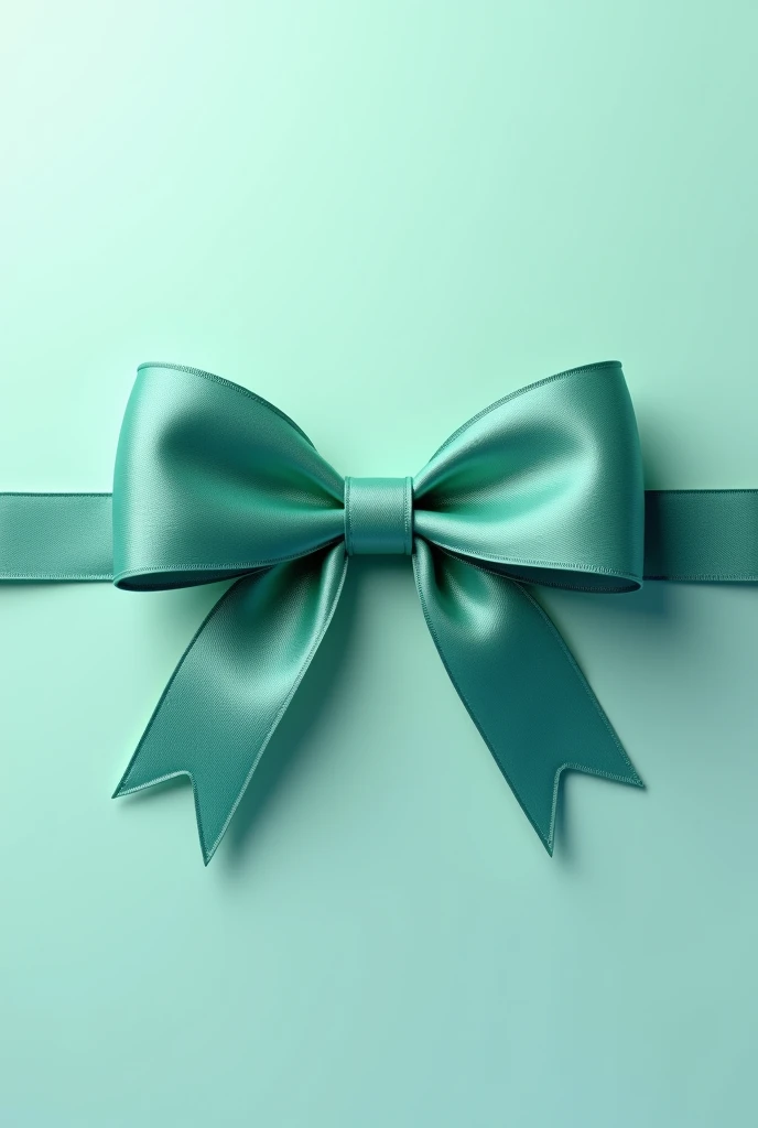 Create a green and blue ribbon bow,