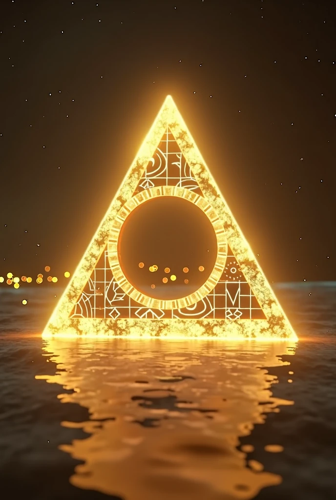 Trinity Triangle shining golden
