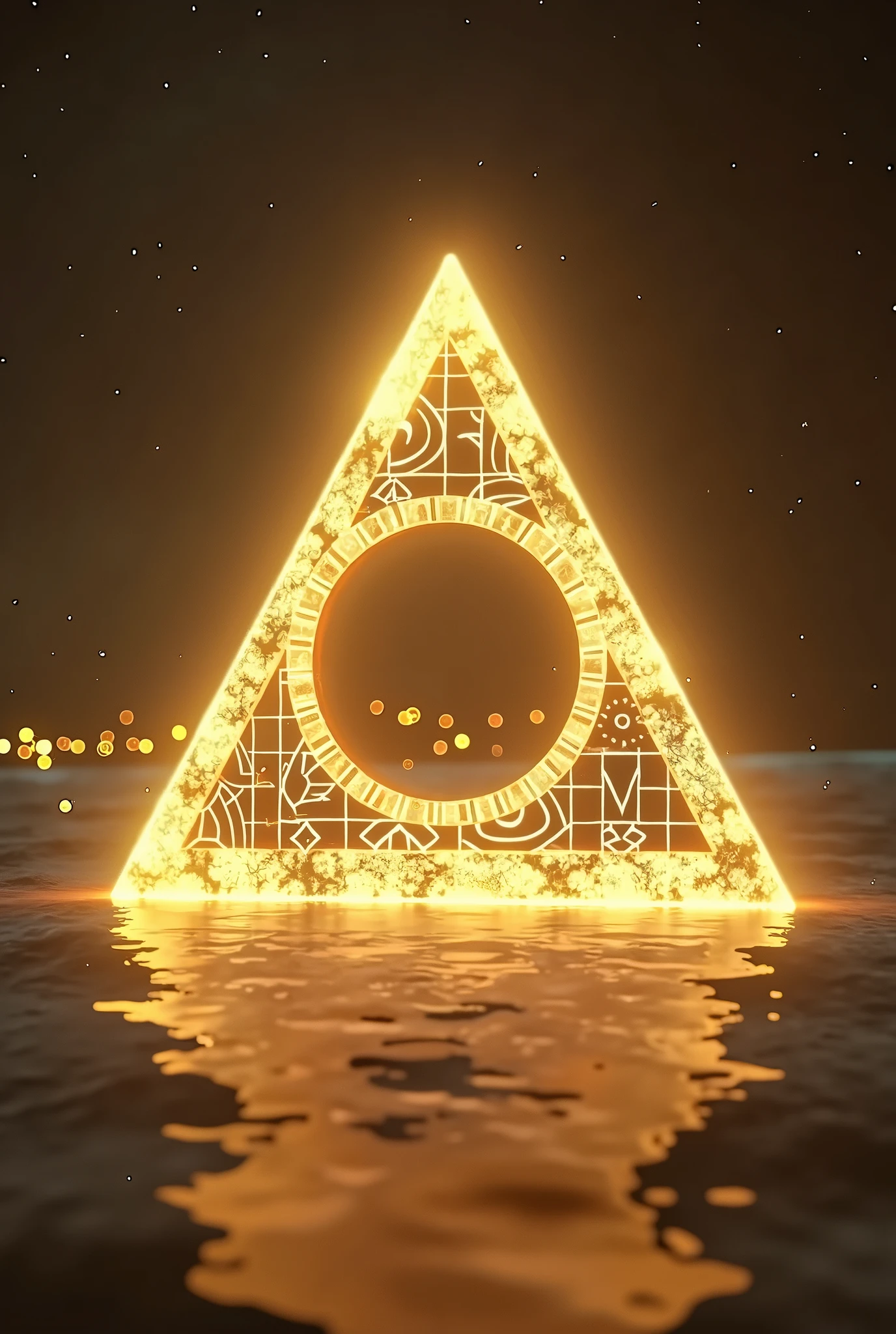 Trinity Triangle shining golden