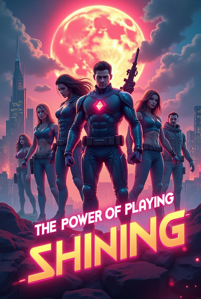 une image avec plein de références au jeu video avec écrit en 1er plan the power of playing the art of shining