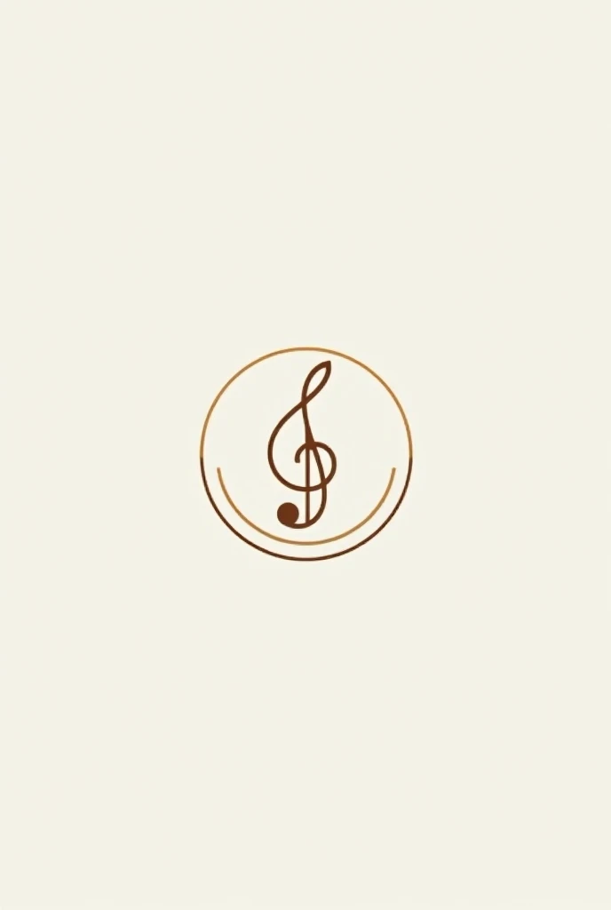 I created a round logo in 2d, that has a combination between the treble clef and the Christian fish symbol ictus, make it minimalist