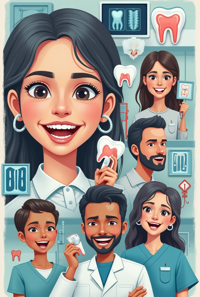 Create a dental care collage