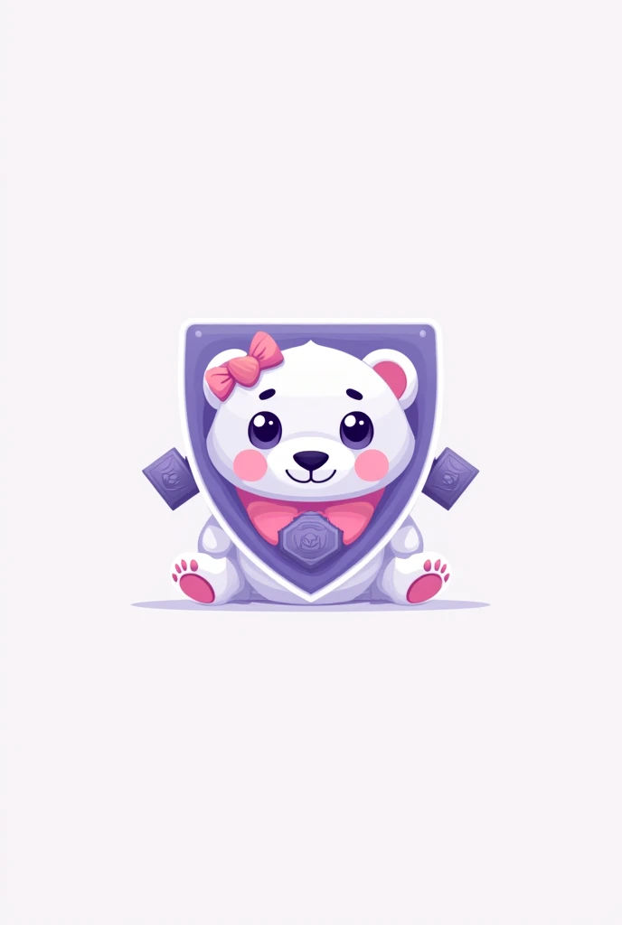 logo image for pediatric league with toy, without exaggerated details and with the name “urca academic pediatrics league” in lilac color