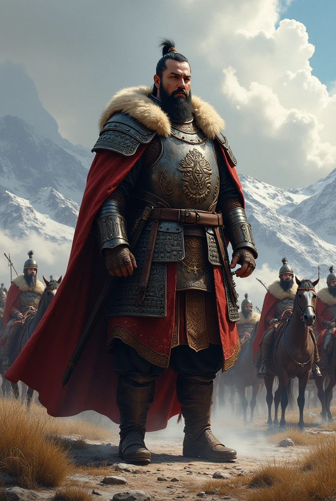 Genghis Khan Initiated the Mongol conquests, leading to the deaths of millions.,cinematic and realistic