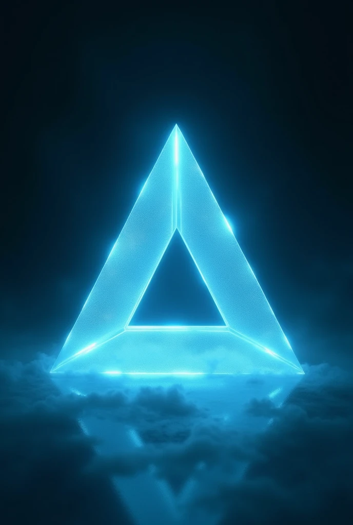 Blue Trinity Triangle glowing