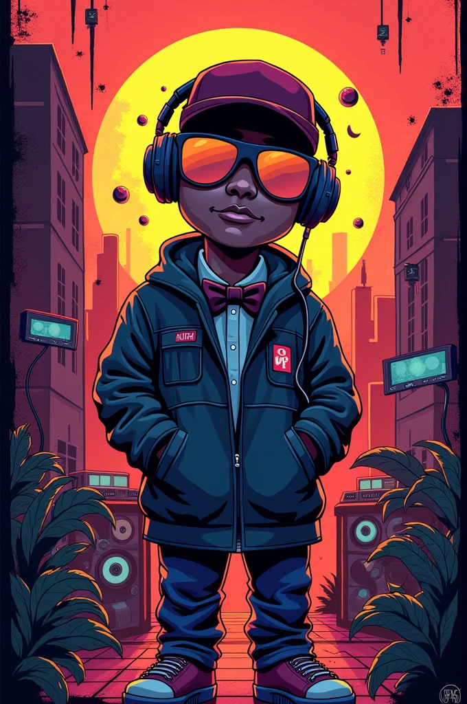 Caricatura de Trap hip hop