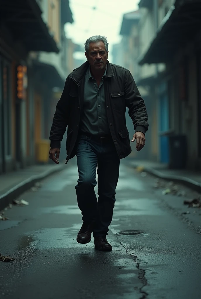 Man stumbling