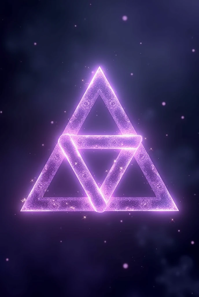 Purple Trinity Triangle shining