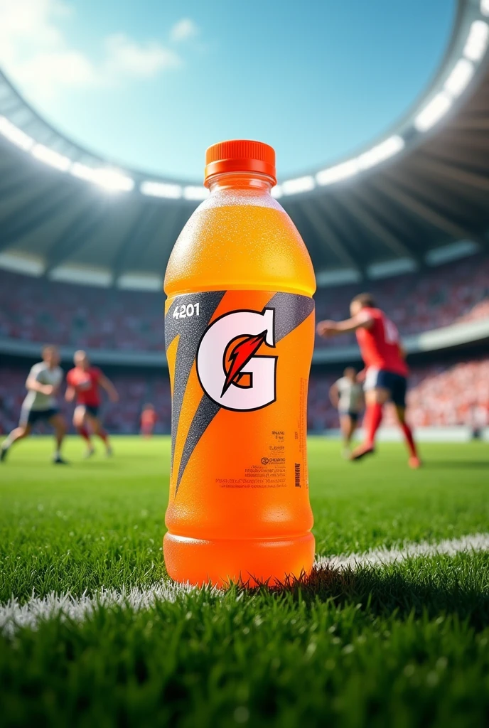 Sports grass and gatorade
