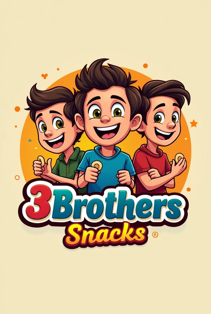 Create a 3 brothers snacks logo 