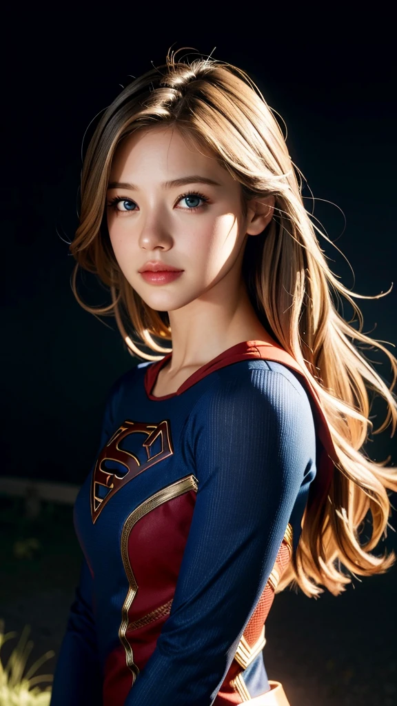 Genuine, Atmospheric scenery, masterpiece, Highest quality, (Detailed face, Skin texture details, Ultra-precise body),(Cinematic Light),
1 girl, s0p3r6m3l1s4-smf, alone, Genuineistic, Blonde, blue eyes, Long Hair, Superhero, lips, Upper Body, smile, Mouth closed, Bodysuits、Phimosis、Blowjob、Melissa Benoist、Supergirl、(大きなソーセージを頬張るMelissa Benoist)、上からSupergirlの顔を見下ろすアングル、Supergirlは上目遣いでこちらにアイコンタクト、