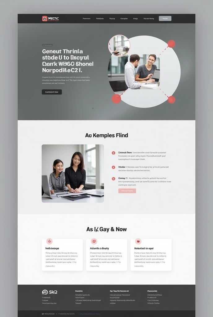A website for a company named mectec industrial, where customers will be able to access this website to send feedback and ask questions in shades of gray
