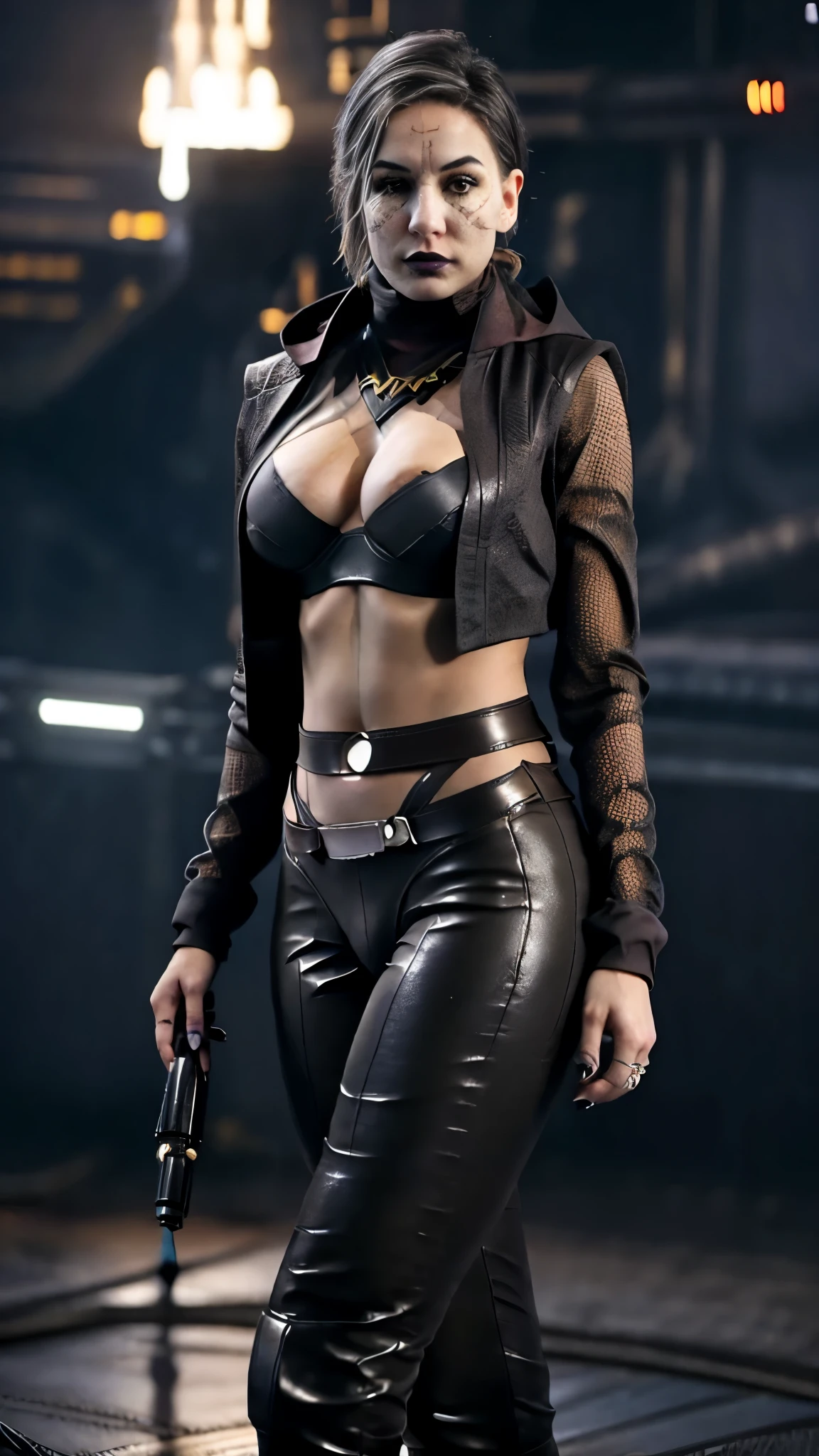 Full length shot, fit, slender pornstar MerrinJS, MerrinJFO, Skimpy mesh outfit with lots of skin showing, intricate clothing, detailed skin, sexy, sexual, horny for a fuck, wanton whore, volumetric lighting, 8k, high resolution photo, Star Wars setting, bare midriff, bare thighs, bare shoulders, deep cleavage, ((split clothes)), (((masturbating)))