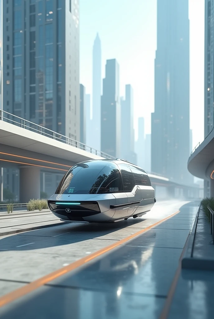 MAKE ME A CART OF THE FUTURE LOOKING IN FRONT