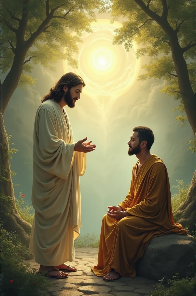 Jesus talking to Buddha