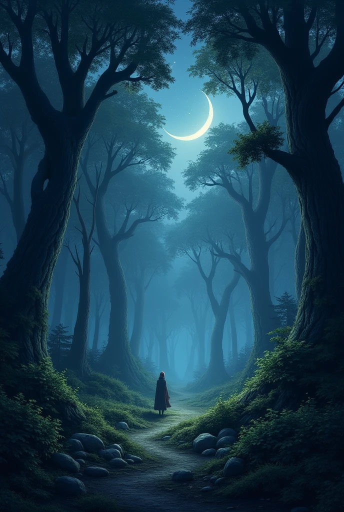 Generate a forest during the night