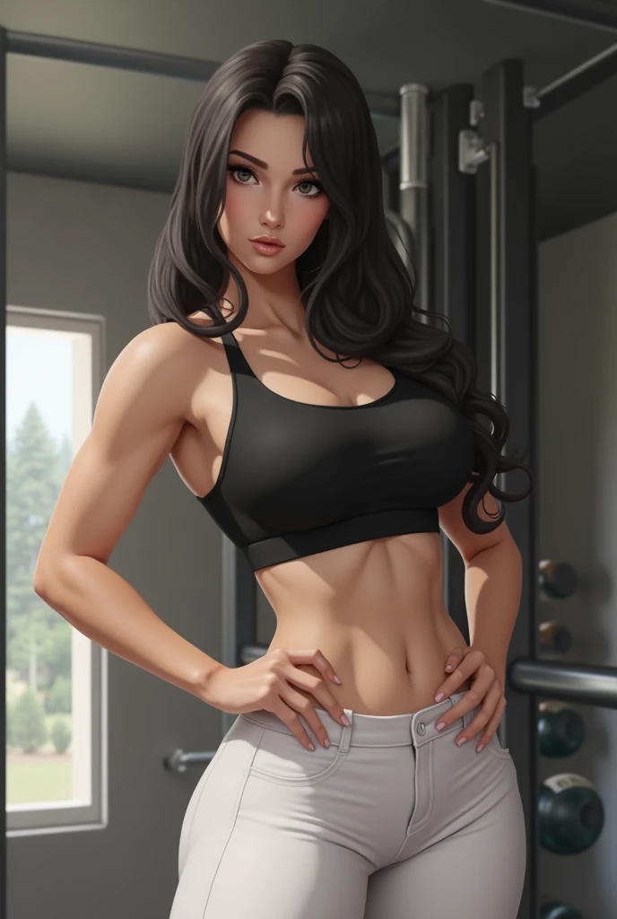 A closeup of a woman in a black swimsuit posing for a photo, krenz cushart and digite germe, fofosexyrobutts, digite germe and ilya kuvshinov, ilya kuvshinov and digite germe, digite germe Greg rutkowski _ Greg, Adam Hughes, Otto Schmidt, por Oliver Sin, Chris Moore. digite germe