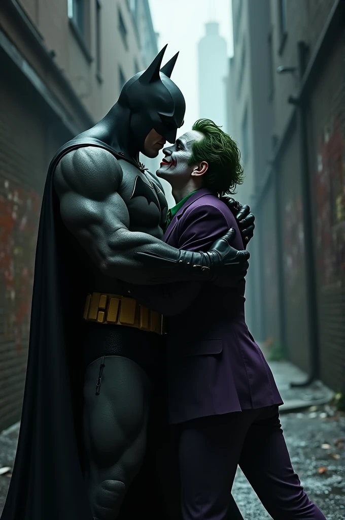 Batman hugging the Joker