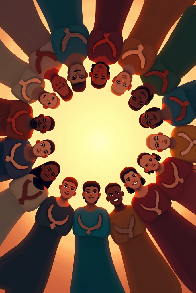 strength comes from unity.Picture with all races of world