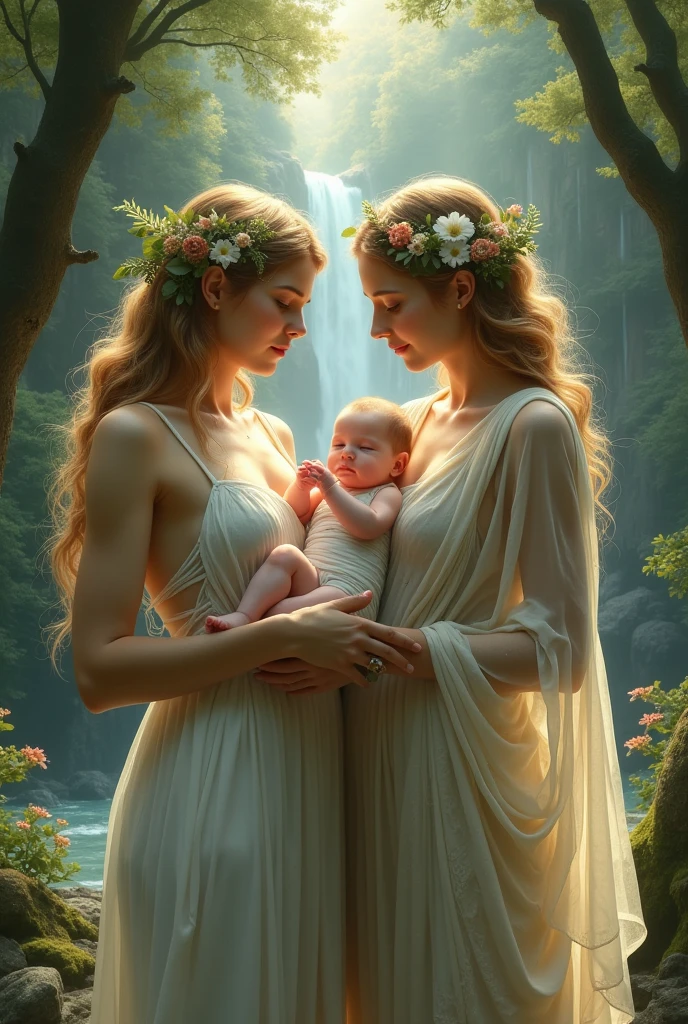 nymphs greek mythology with in hand