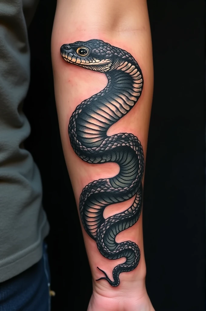 Snake tattoo forearm