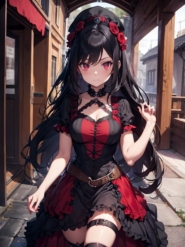 Scarlet, Esmerald, Ruby, royalty Wich, black castle wizart room, gothic clothes, goth steampunk clothes, rock style, color teory, large dress,