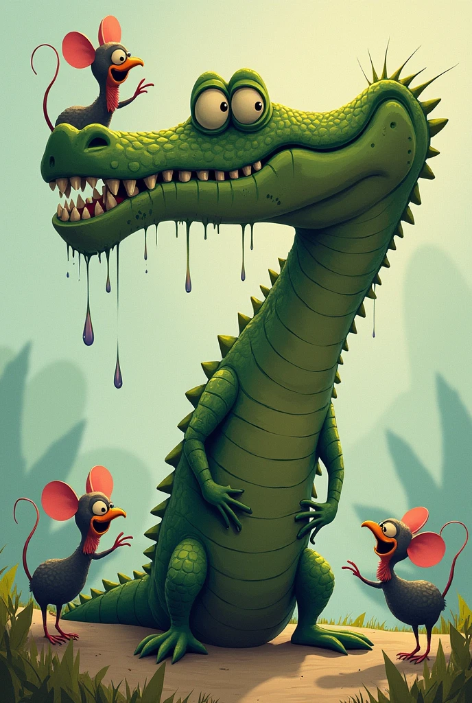 Alligator crying and mouse and turkey laughing making the 7