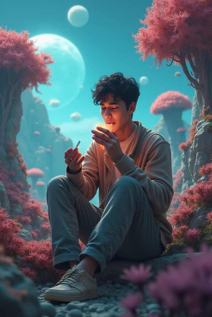 One of the images you gave me, with someone real eating it 