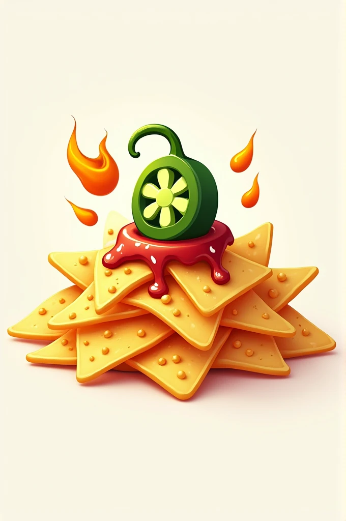 Create a logo related to prepared nachos and jalapeños