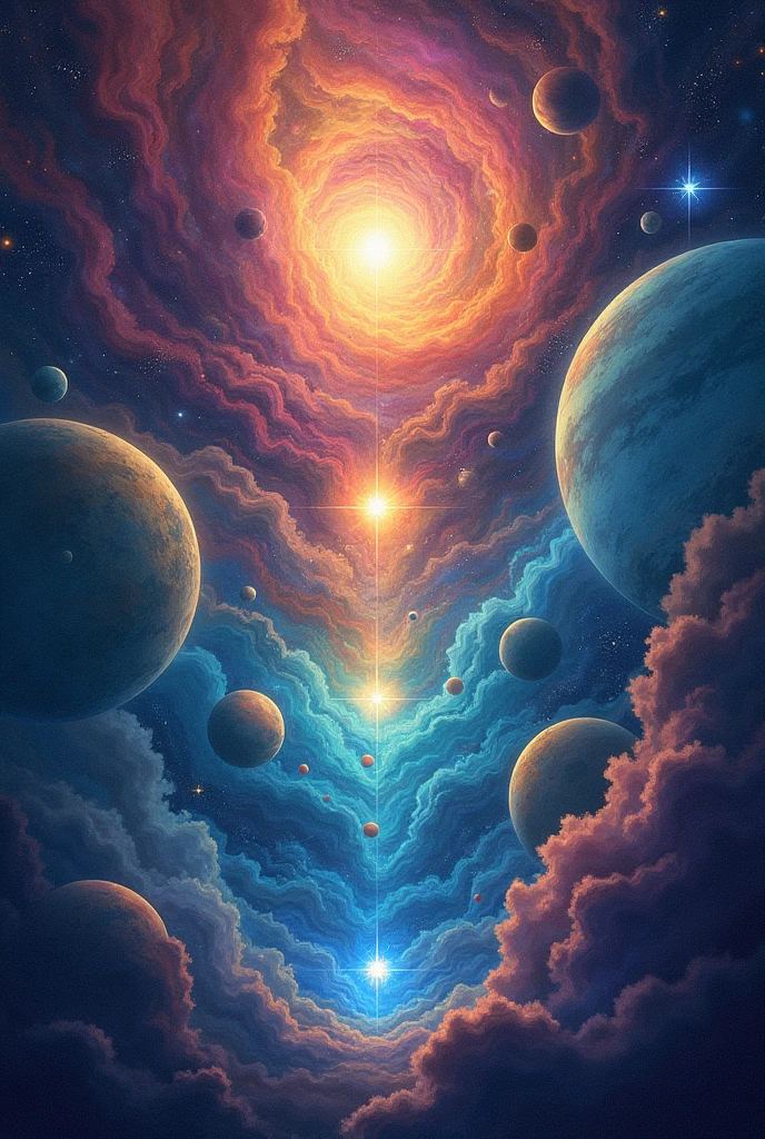 strength comes from unity.Illustration with world's star and planets. Money Attention