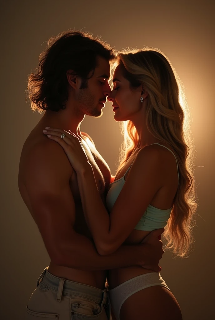 "Create an image of a couple in the doggy style position, emphasizing the connection and passion between them. The woman should be in a position that shows confidence and enjoyment.. " Let the image be super realistic