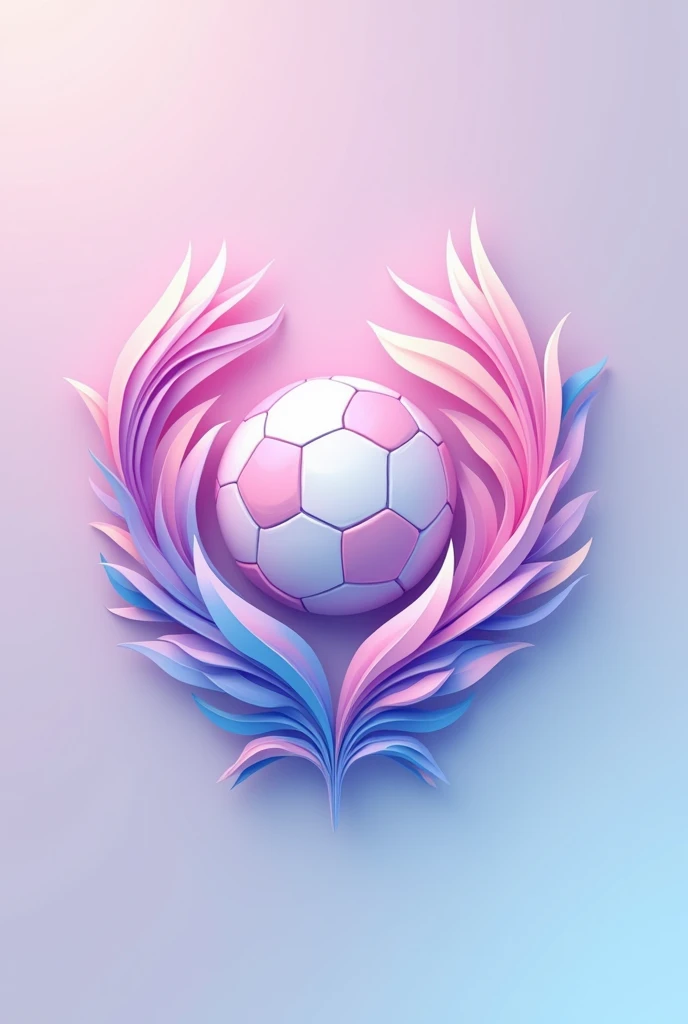 Make me a crest for a football team with pink colors, purple and blue, more feminine