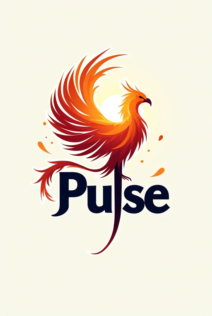 A logo with the name Pulse with an animal that is the phoenix